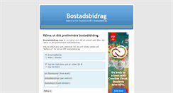 Desktop Screenshot of bostadsbidrag.com
